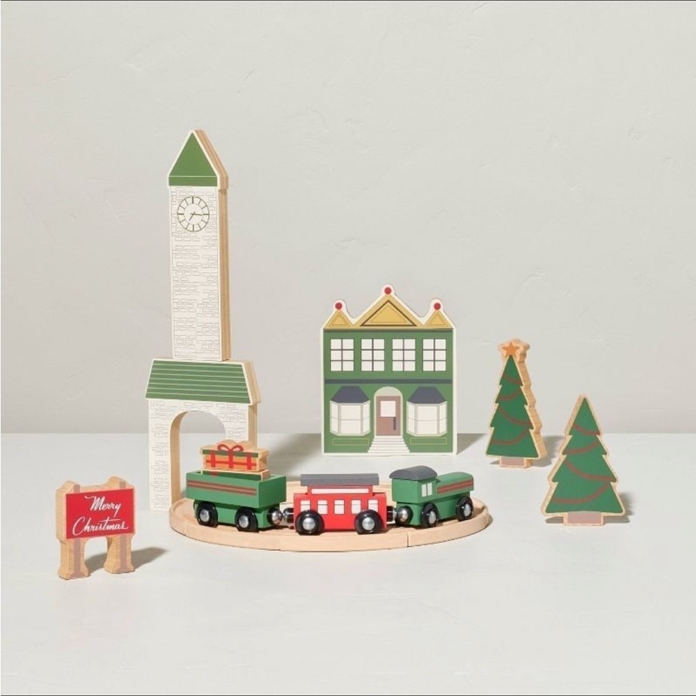Toy Christmas Train Station Playset - 19pc - Hearth & Hand™ with Magnolia